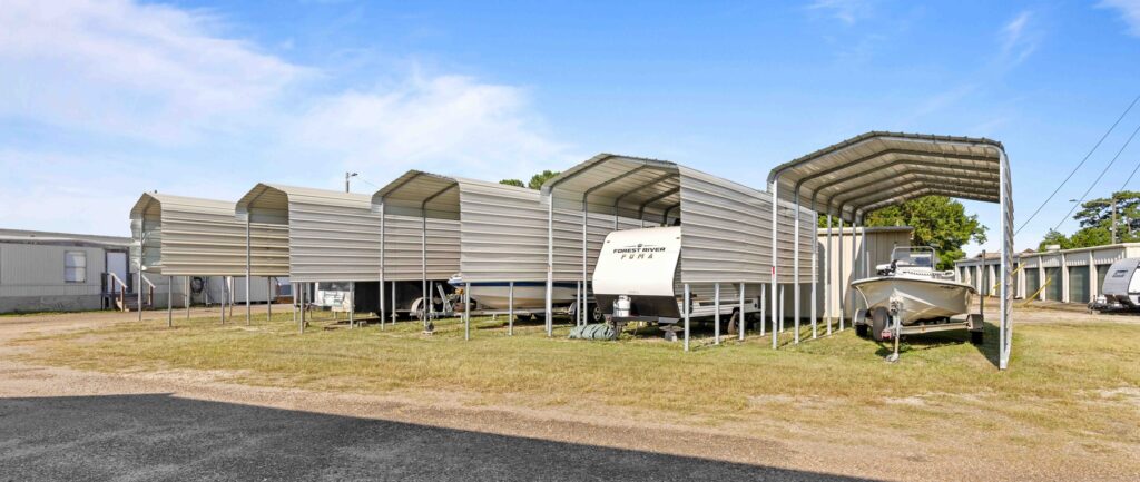 covered vehicle parking at Available Self Storage in Mobile, AL